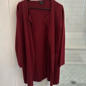 J Crew long sleeve burgundy cardigan
